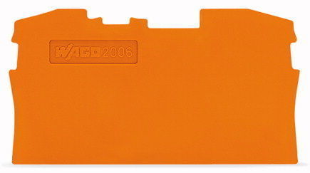 2010-1292 Пластина торцевая и промежуточная WAGО/ВАГО, оранжевая