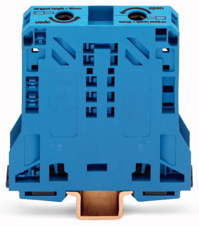 285-154 Клемма WAGО/ВАГО  2-проводная проходная 50 мм2 150А, синяя