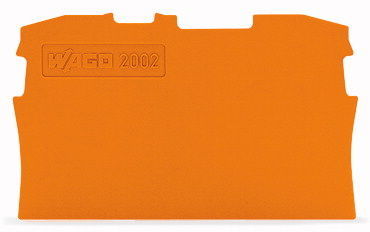 2002-1292 Пластина торцевая и промежуточная WAGО/ВАГО, оранжевая